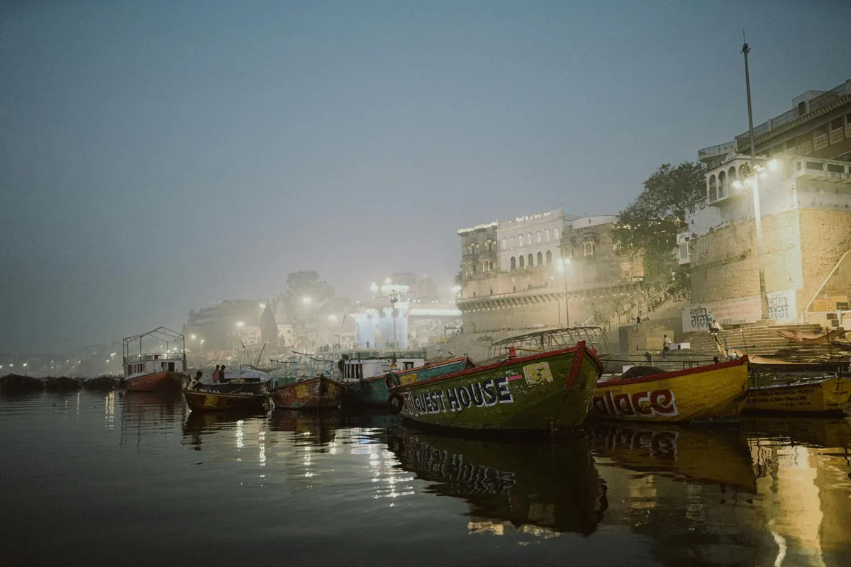 The ghats of Varanasi at dawn